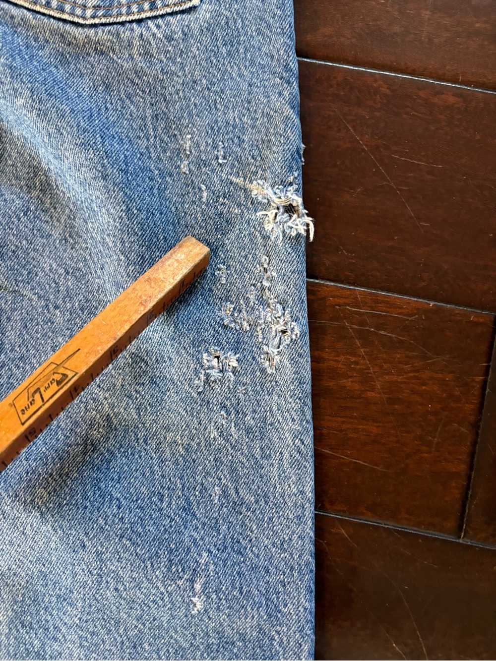 Vintage 1980’s Levi's 506 Medium WashStraight Leg Light Blue Jeans - Made in USA - Picture 14 of 15